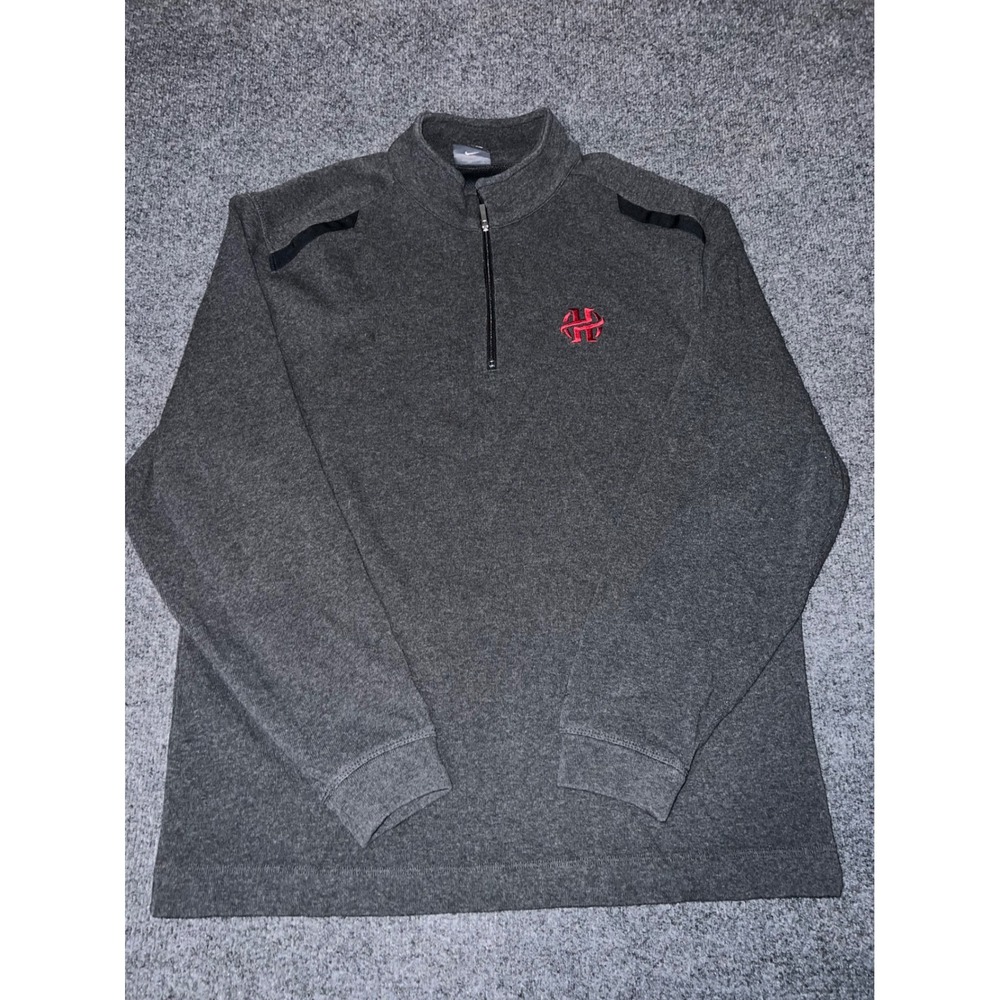 Nike Golf Dri-Fit Quarter Zip Pullover Gray Large Long Sleeve Sweatshirt Mens